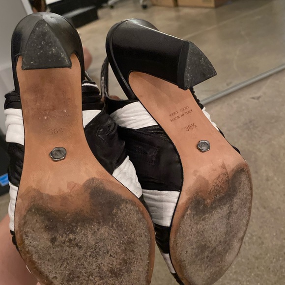 Viktor & Rolf black and white heeled sandals - Picture 4 of 5